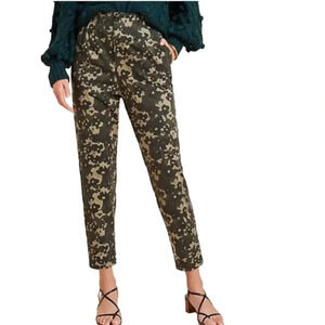 NWT Anthropologie Amadi camo pants xs floral green camouflage pants 100% cotton